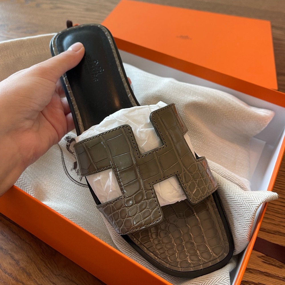 Hermes Shiny Crocodile Orans